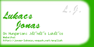 lukacs jonas business card